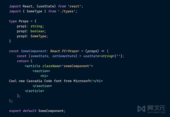 微软 Cascadia Code 编程字体 – 开源免费支持代码连字显示的开发和命令行专用字体插图1